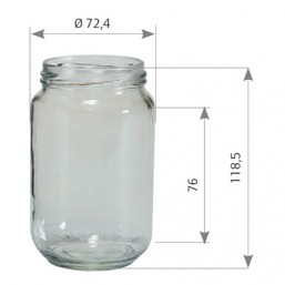 Pot en verre 500g 370ml