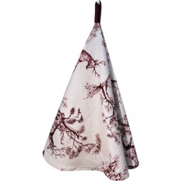 Torchon Rond Cerf Grenat