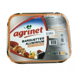 10 barquettes alu+couv. 0,5L