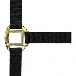 Licol nylon noir d.cuir